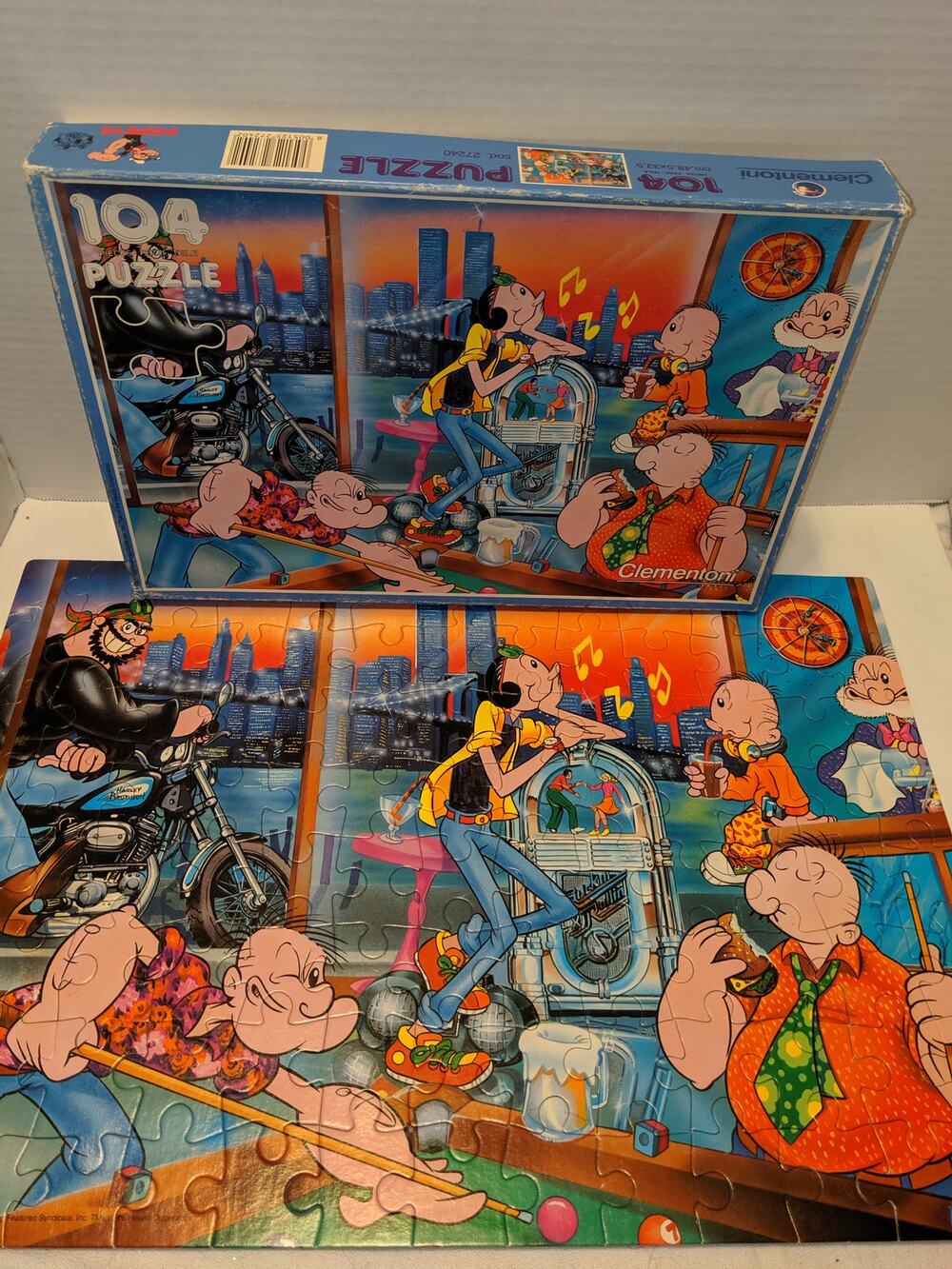 Vintage Rare Popeye 104 Piece Puzzle Clementoni Made Italy